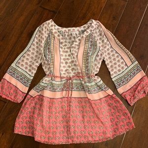 As new! Motherhood maternity floral pink blouse -DONATED